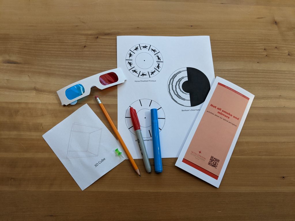 Materials for perception connection kit including 3D glasses and instructions