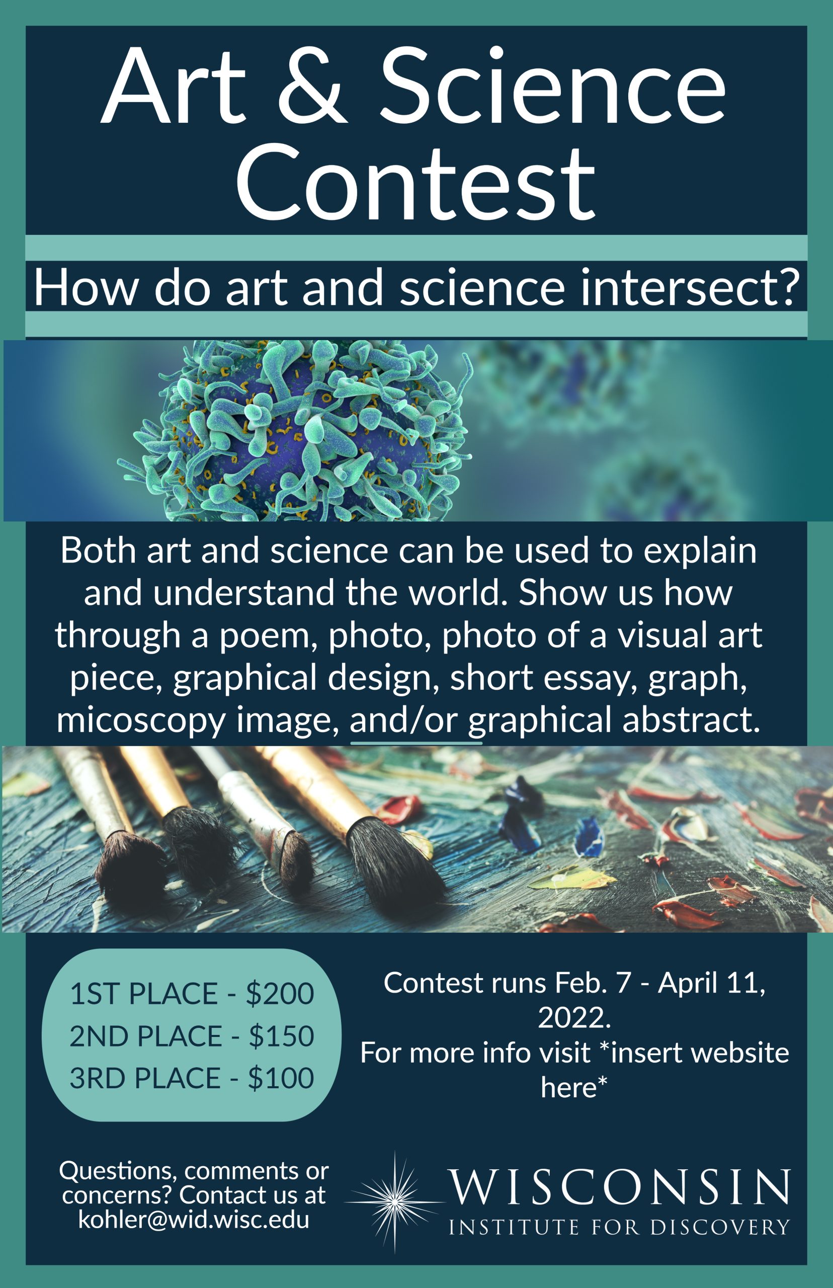 Art brushes on the surface of a cellular organism