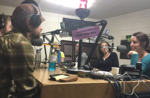 Kohler Fellows talking on WORT in the studio