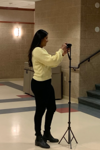 Science fellow recording rehearsal