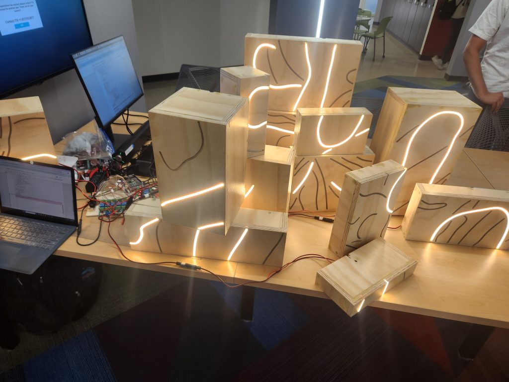 demonstration of all the hox component boxes lit up