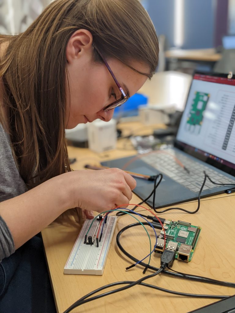 Hubert working on the transistor board of the Hox display